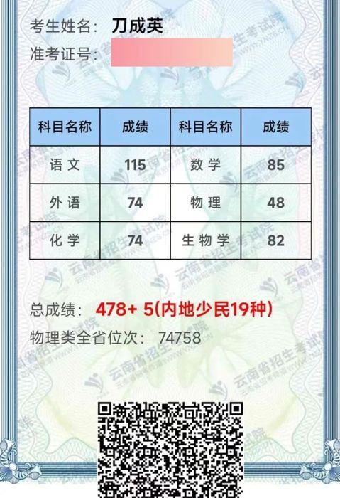 2025刀成英高考成绩.jpg